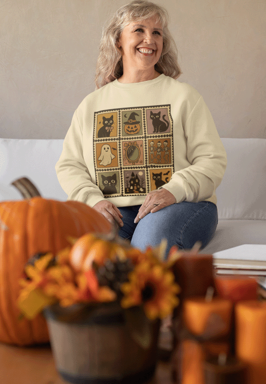 Cute Halloween Cat Sweatshirt