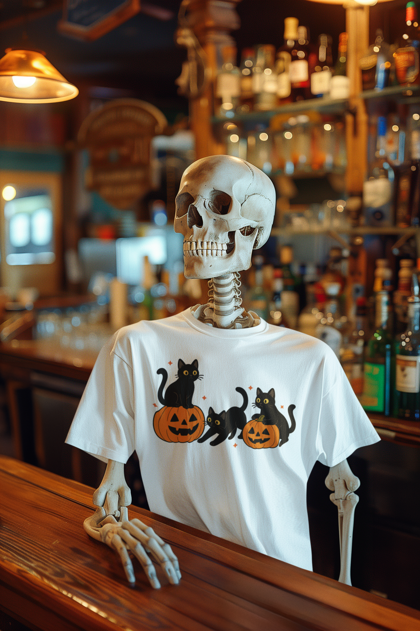 Halloween Pumpkin Cats T-shirt