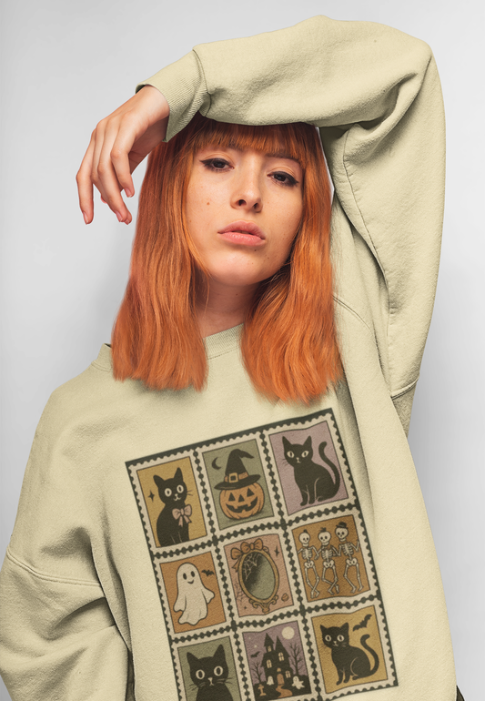 Cute Halloween Cat Sweatshirt