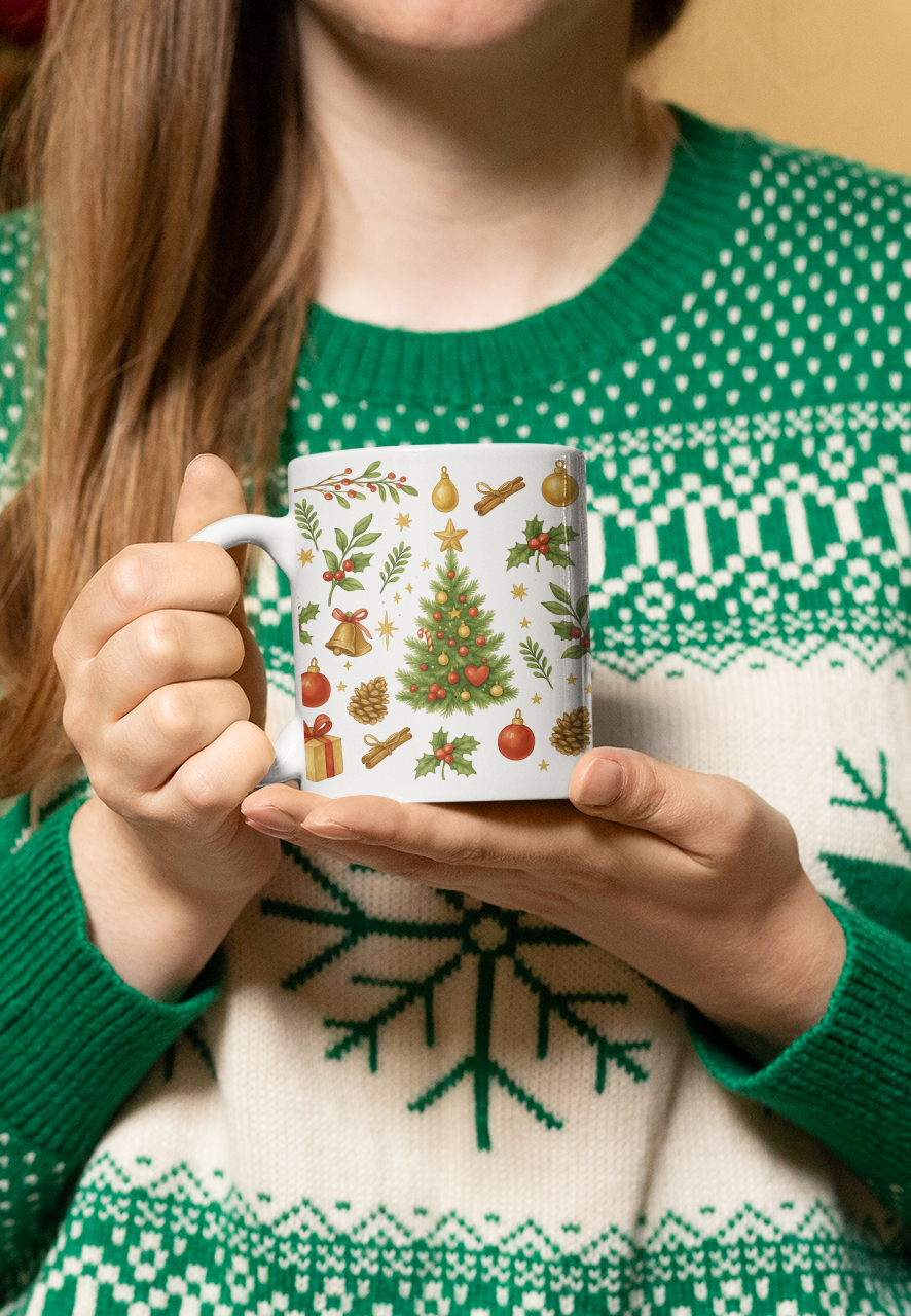 Christmas Pattern Ceramic Mug